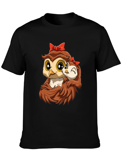 Owl Mama and Baby Graphic Tee