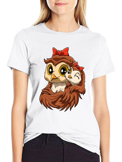Owl Mama and Baby Graphic Tee