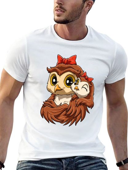 Owl Mama and Baby Graphic Tee