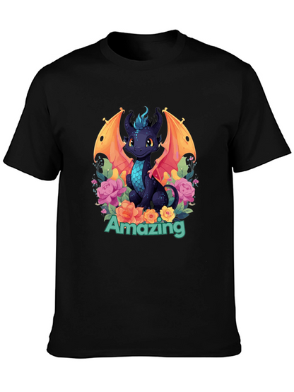Amazing Dragon T-Shirt - Black Graphic Tee