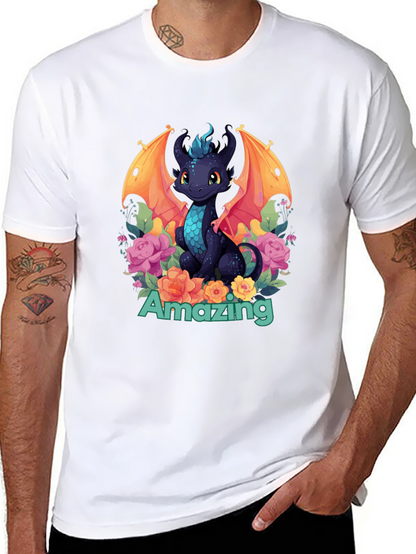 Amazing Dragon T-Shirt - Black Graphic Tee