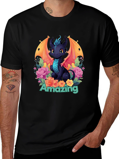 Amazing Dragon T-Shirt - Black Graphic Tee