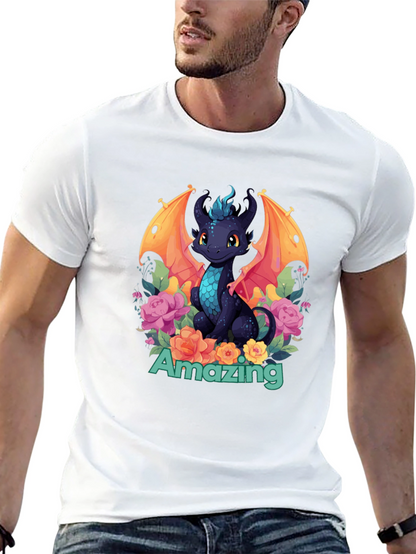 Amazing Dragon T-Shirt - Black Graphic Tee