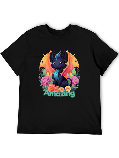 Amazing Dragon T-Shirt - Black Graphic Tee