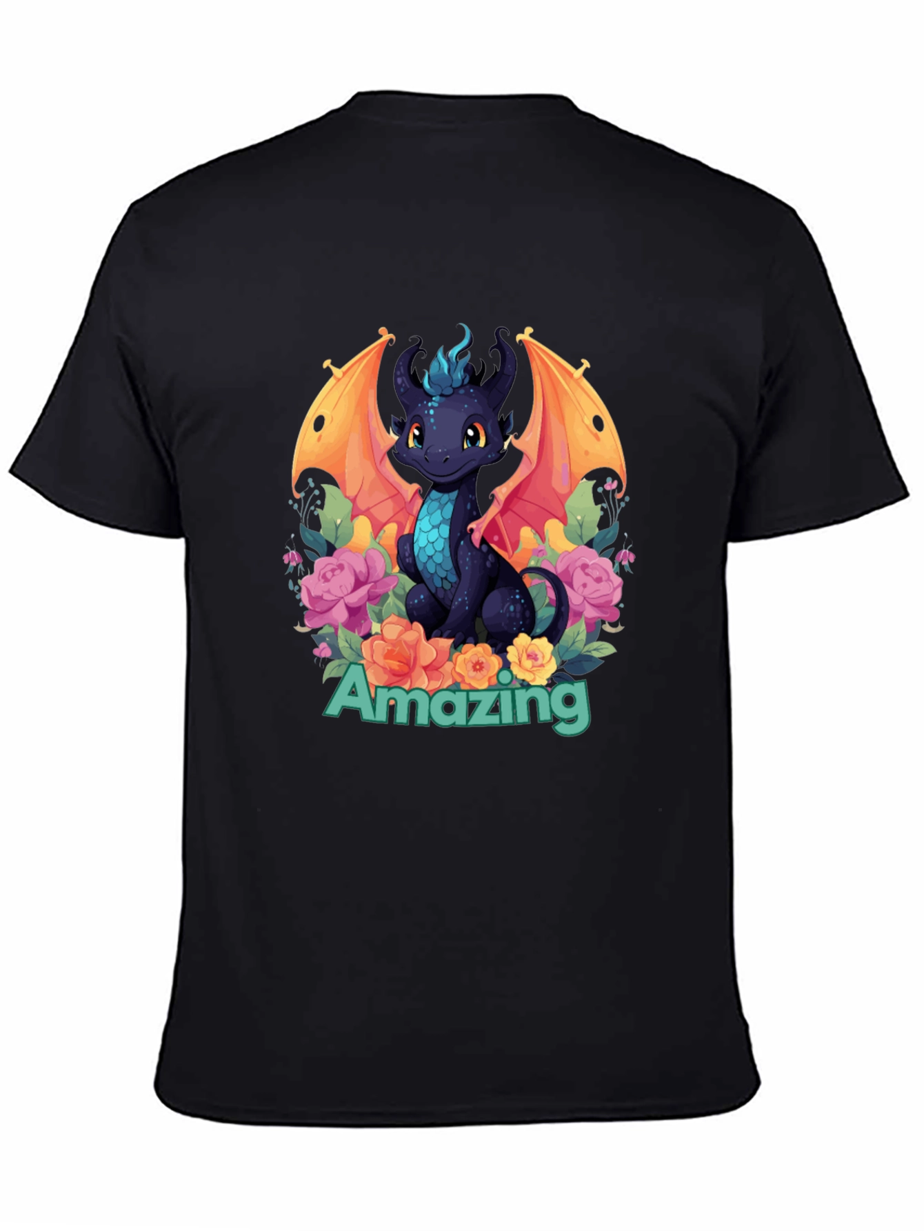Amazing Dragon T-Shirt - Black Graphic Tee