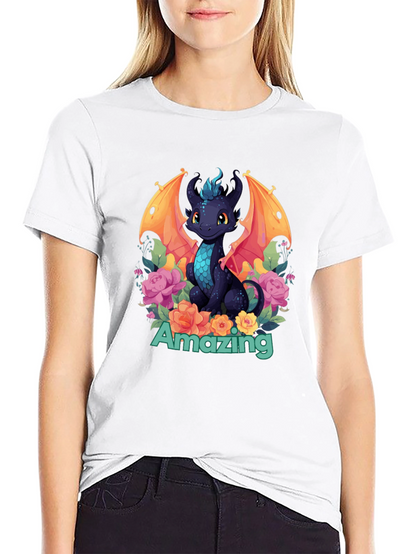 Amazing Dragon T-Shirt - Black Graphic Tee