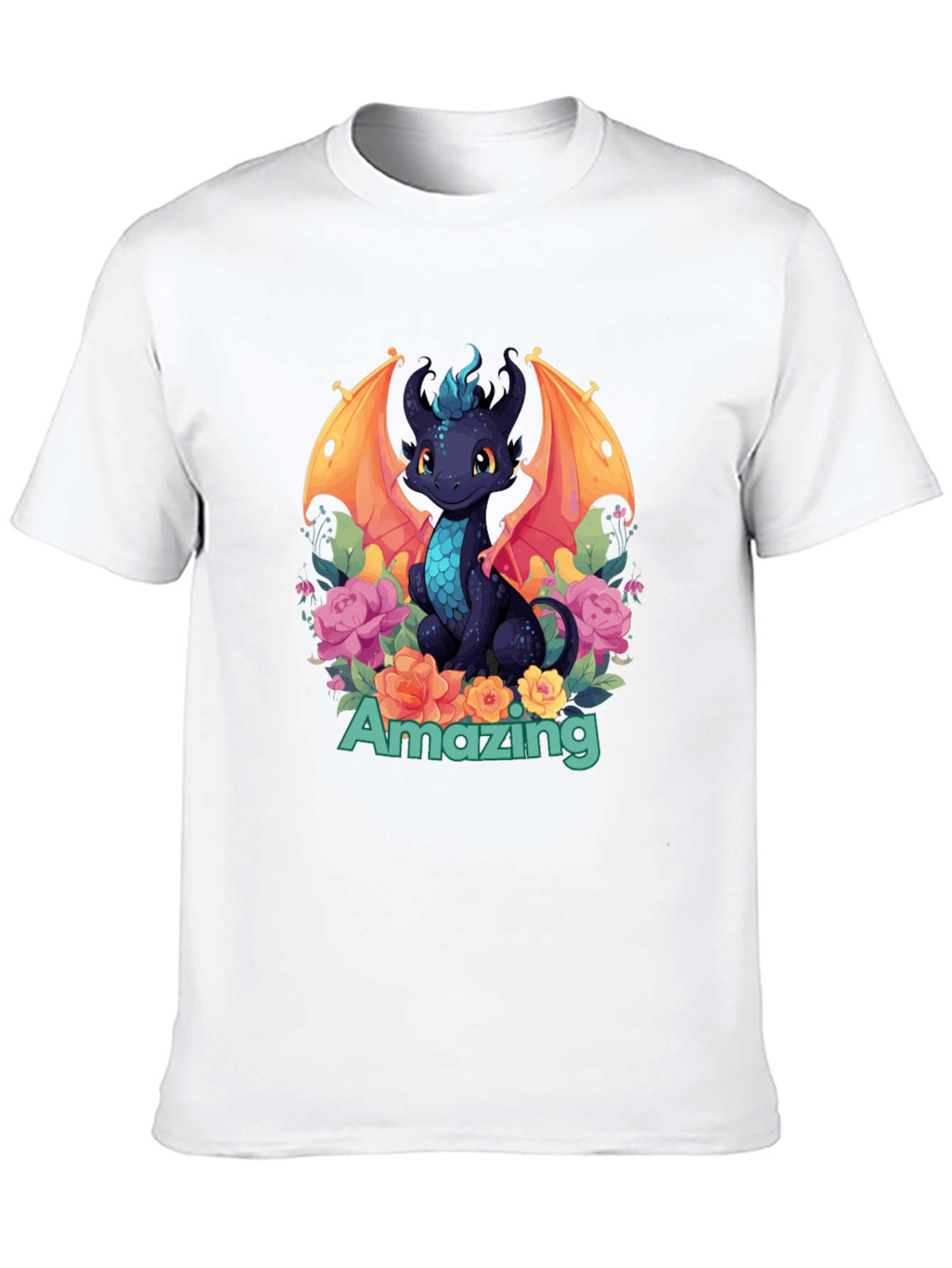 Amazing Dragon T-Shirt - Black Graphic Tee