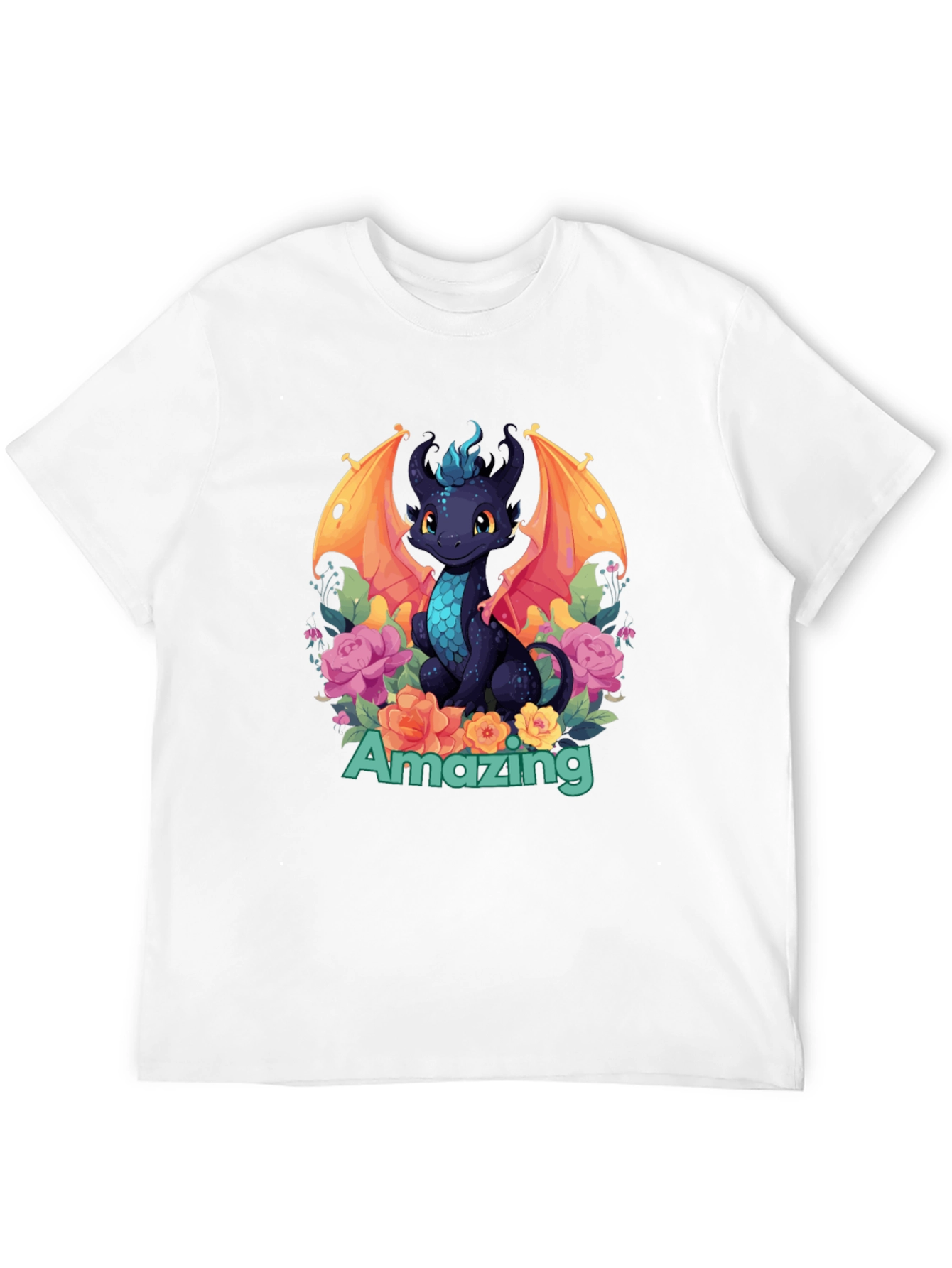 Amazing Dragon T-Shirt - Black Graphic Tee
