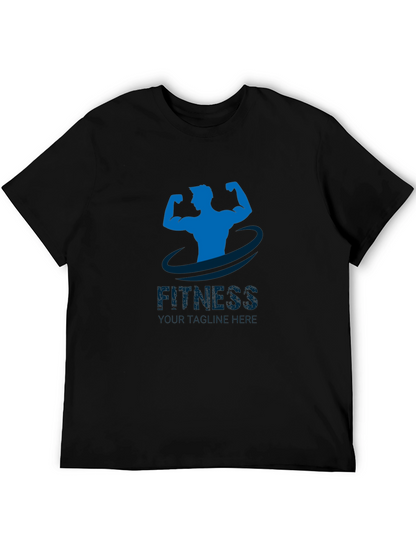 Mens Fitness Graphic T-Shirt - Black