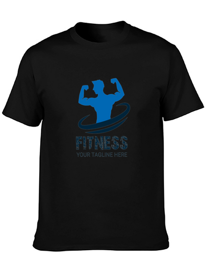 Mens Fitness Graphic T-Shirt - Black
