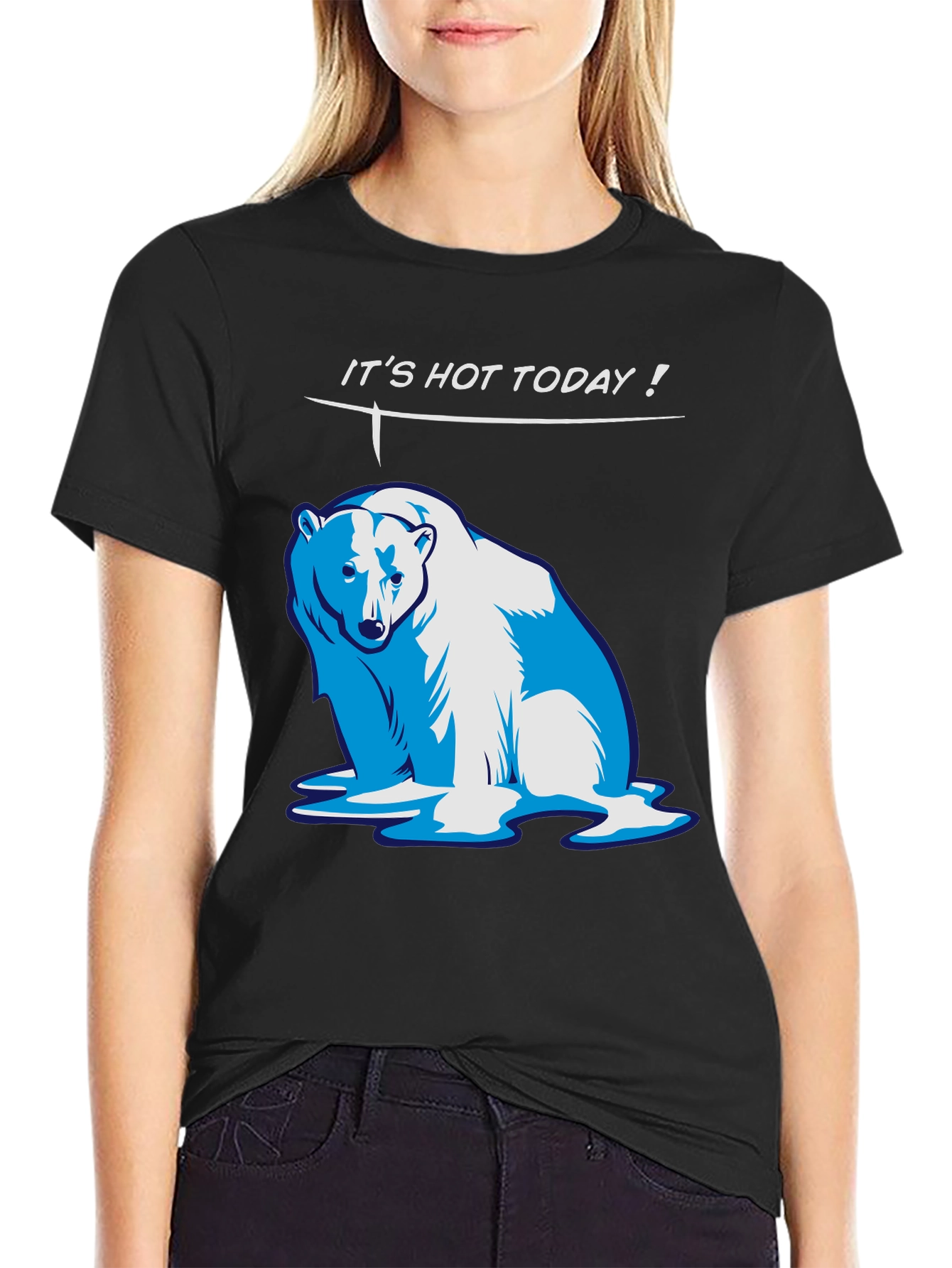 Funny Its Hot Today! Polar Bear Graphic T-Shirt
