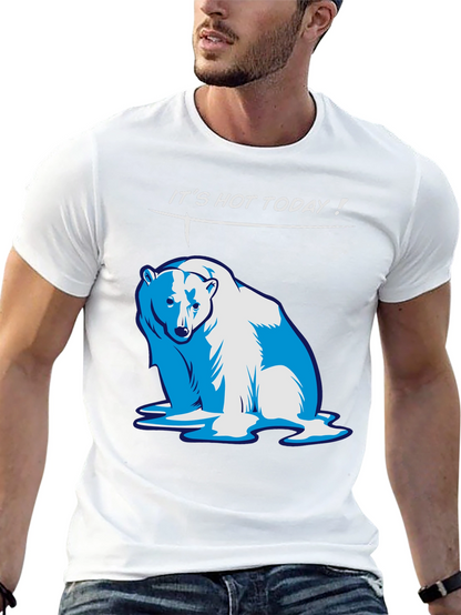 Funny Its Hot Today! Polar Bear Graphic T-Shirt