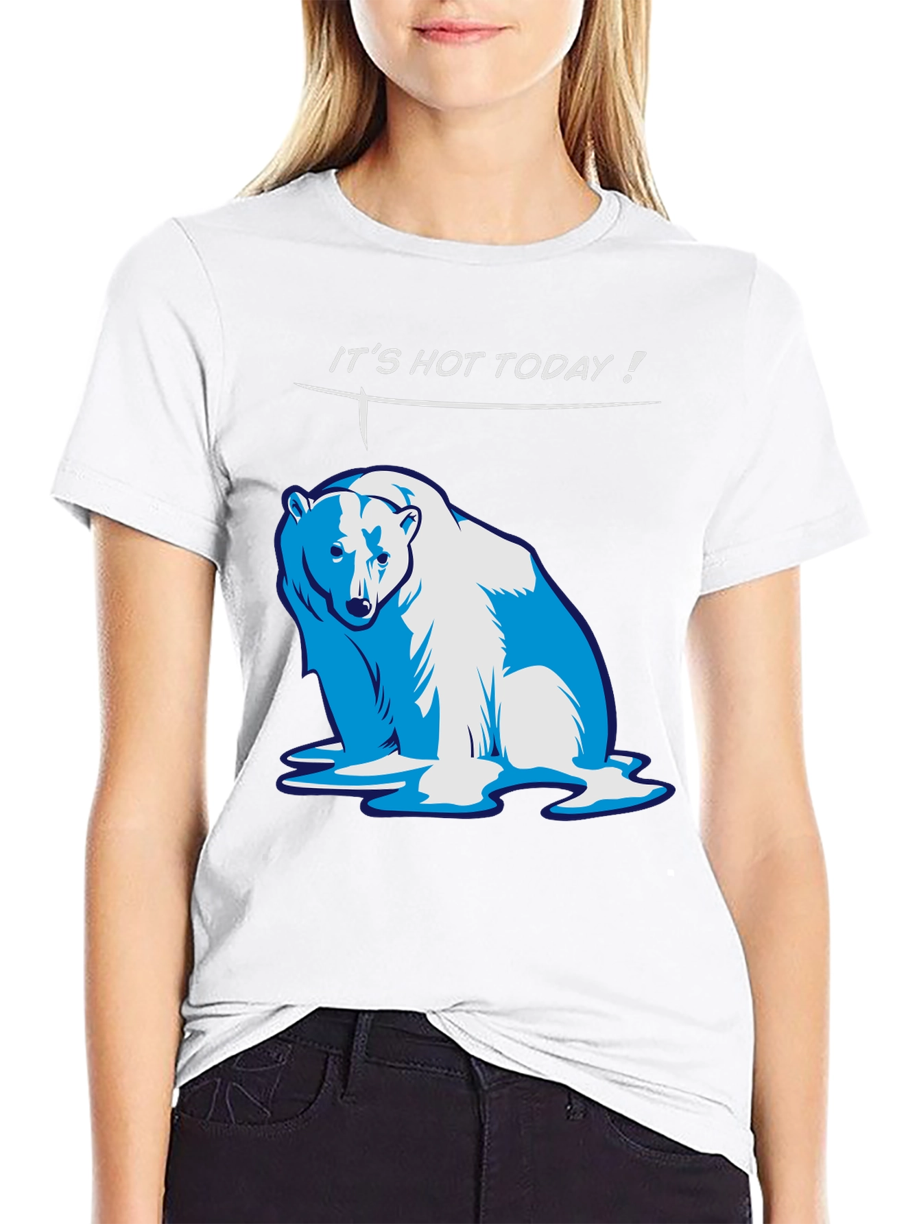 Funny Its Hot Today! Polar Bear Graphic T-Shirt