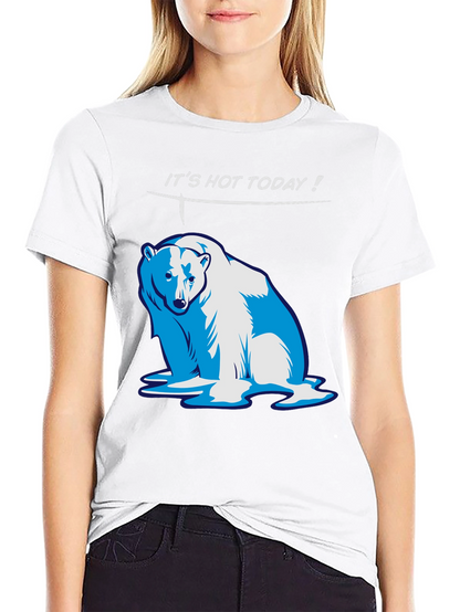 Funny Its Hot Today! Polar Bear Graphic T-Shirt