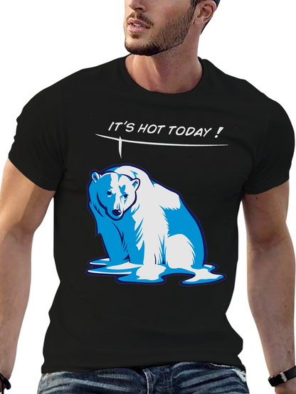 Funny Its Hot Today! Polar Bear Graphic T-Shirt