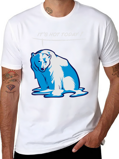 Funny Its Hot Today! Polar Bear Graphic T-Shirt