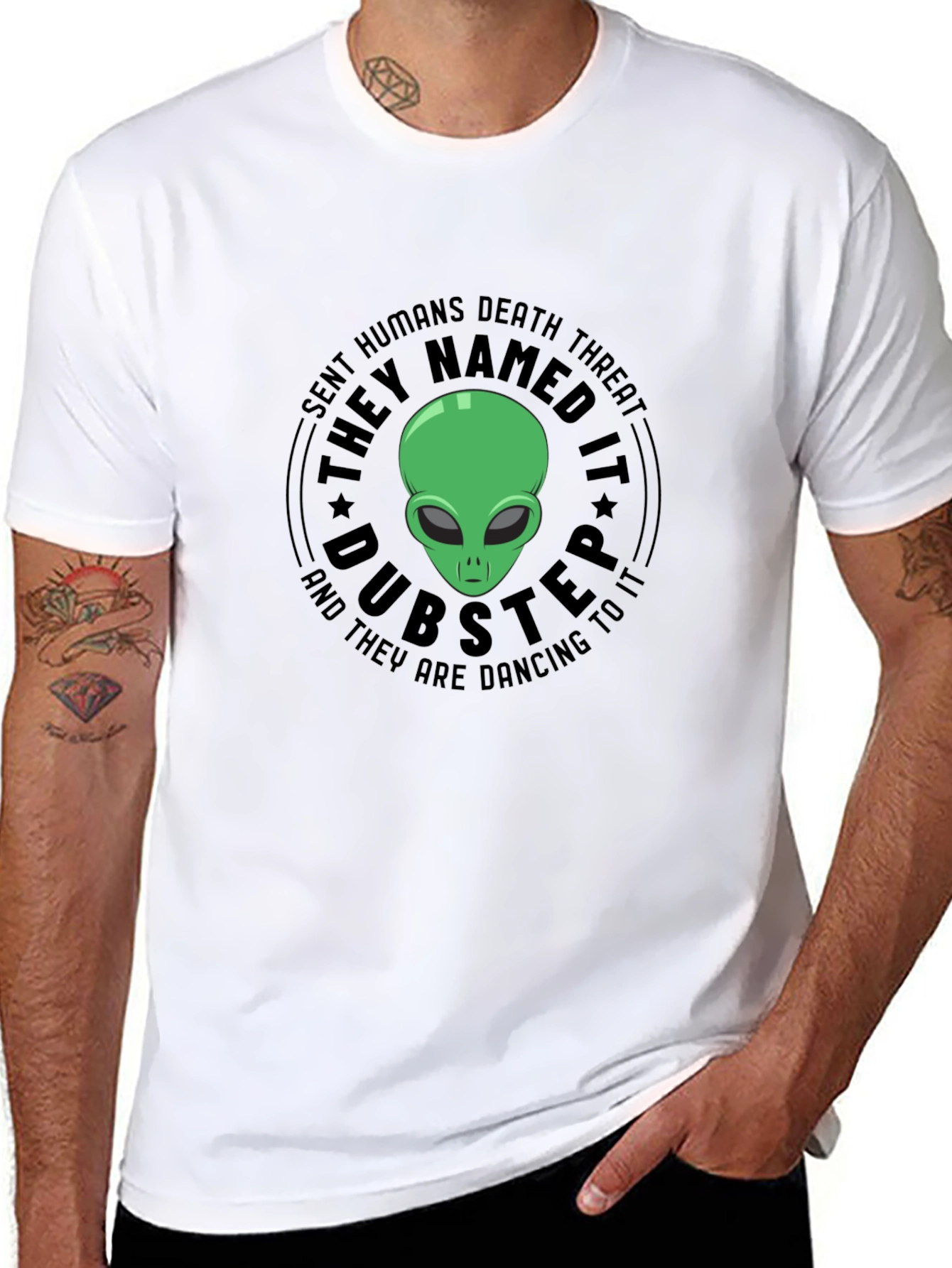 Dubstep Alien Graphic Tee