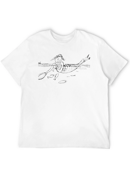 Unique Graphic Tee - Black Cotton Blend