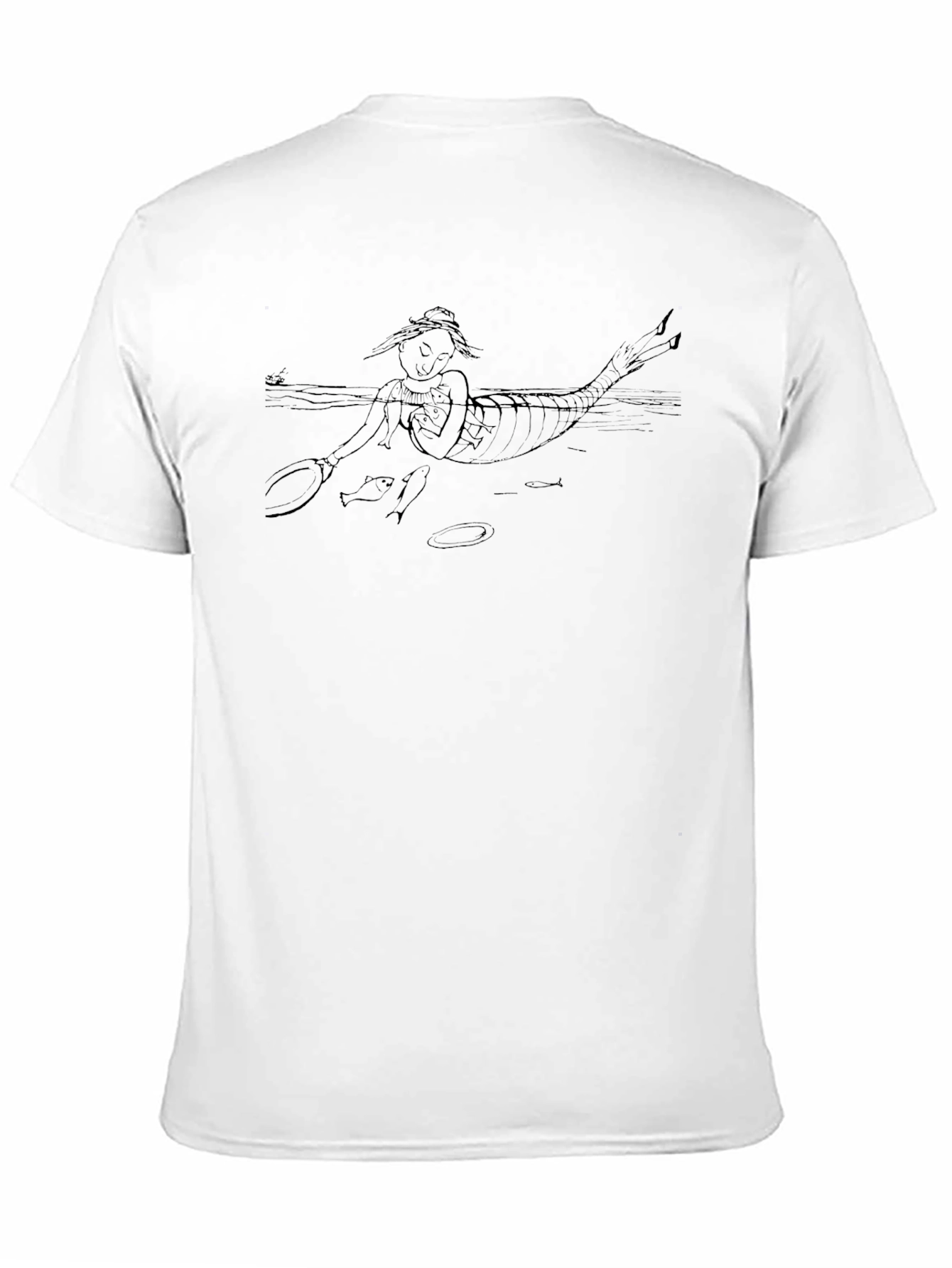 Unique Graphic Tee - Black Cotton Blend