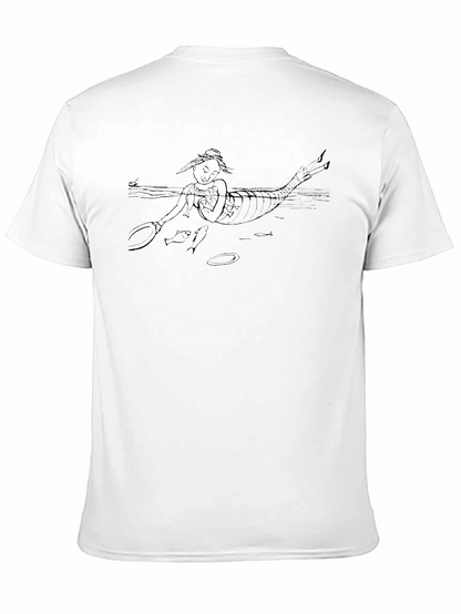 Unique Graphic Tee - Black Cotton Blend