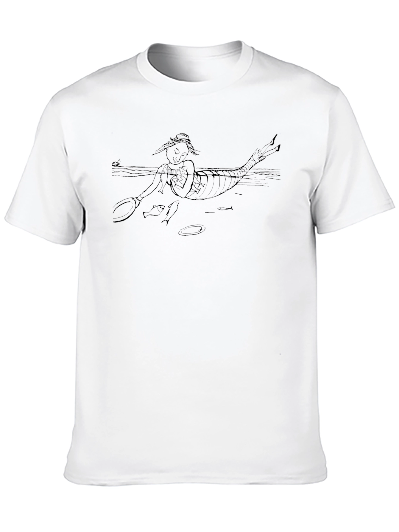 Unique Graphic Tee - Black Cotton Blend
