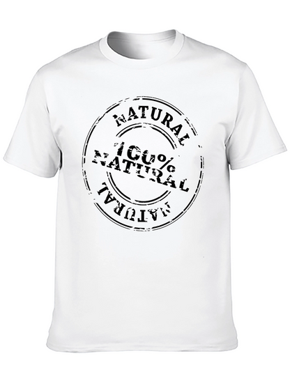 100% Natural Graphic T-Shirt - Black
