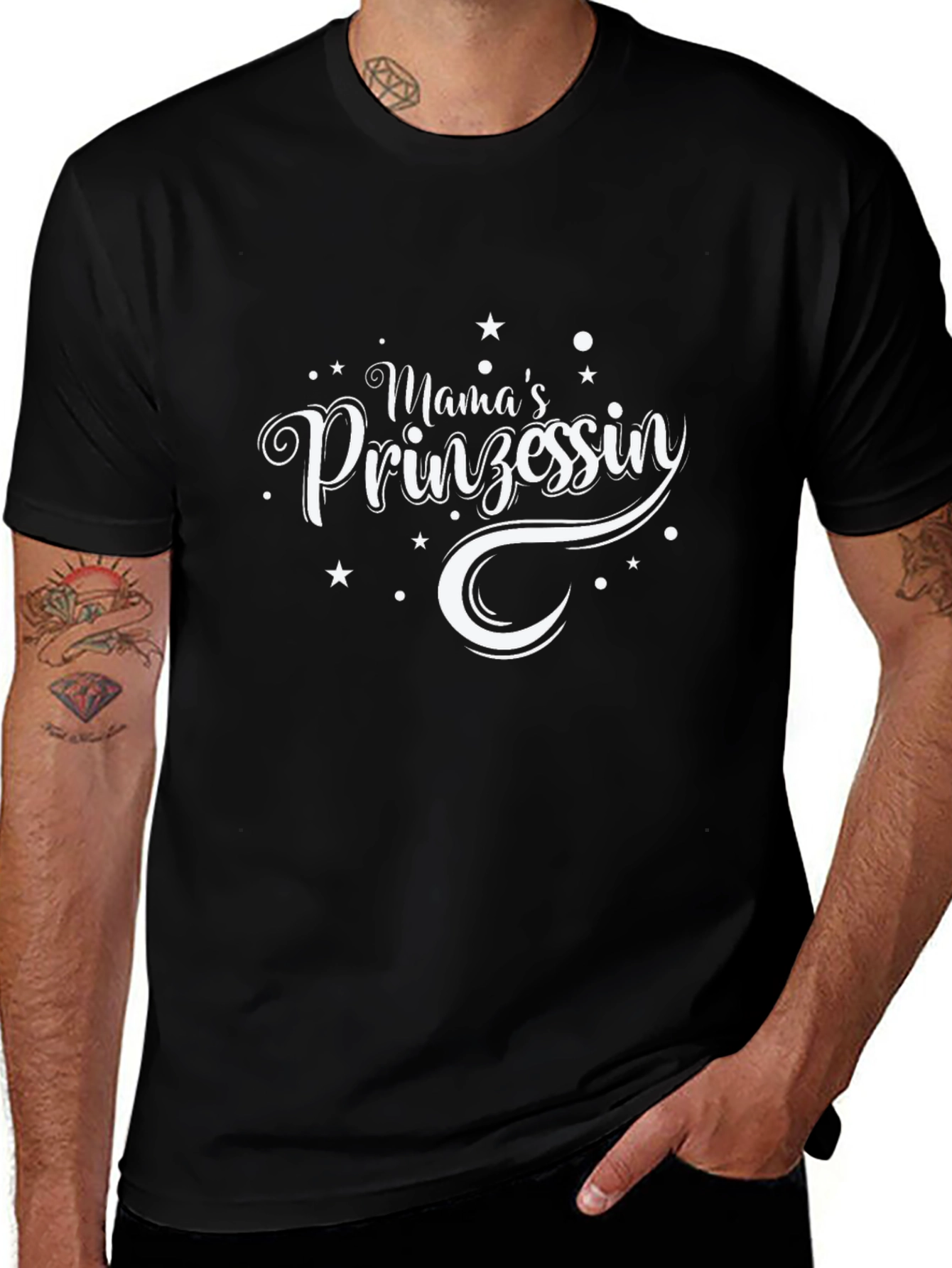 Mamas Prinzessin T-Shirt - Black Cotton Tee