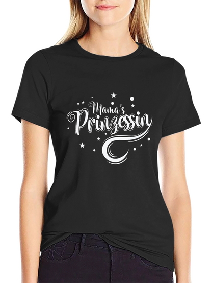Mamas Prinzessin T-Shirt - Black Cotton Tee