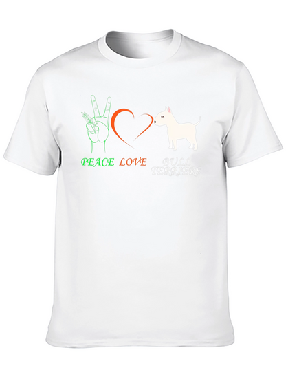 Peace Love Bull Terriers Graphic T-Shirt