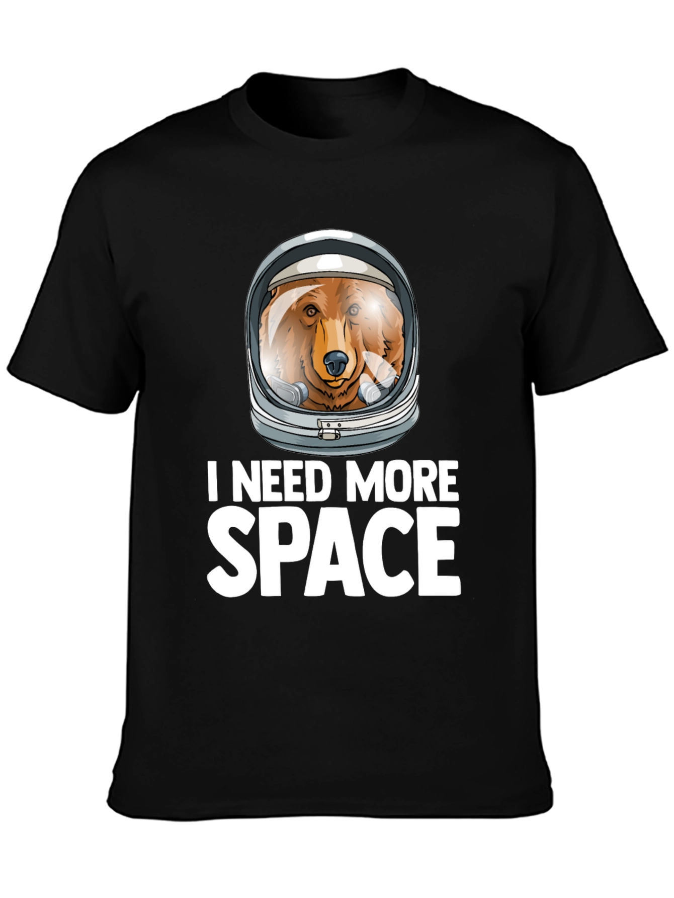 I Need More Space Bear Astronaut Graphic T-Shirt