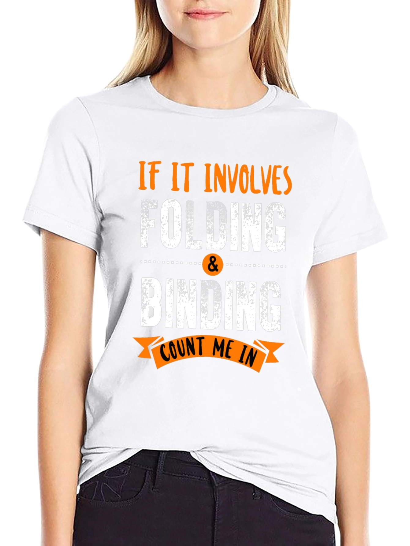 Folding & Binding Count Me In Black T-Shirt