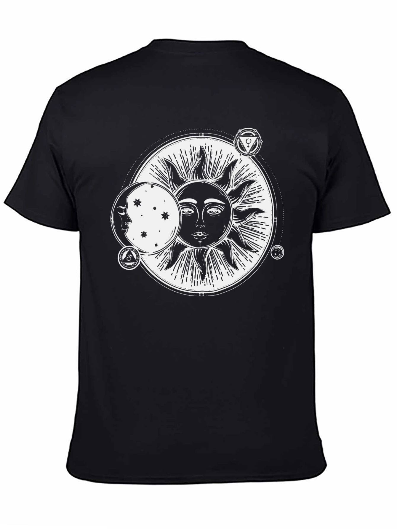 Sun & Moon Graphic Black T-Shirt