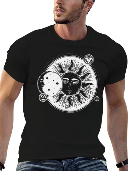 Sun & Moon Graphic Black T-Shirt