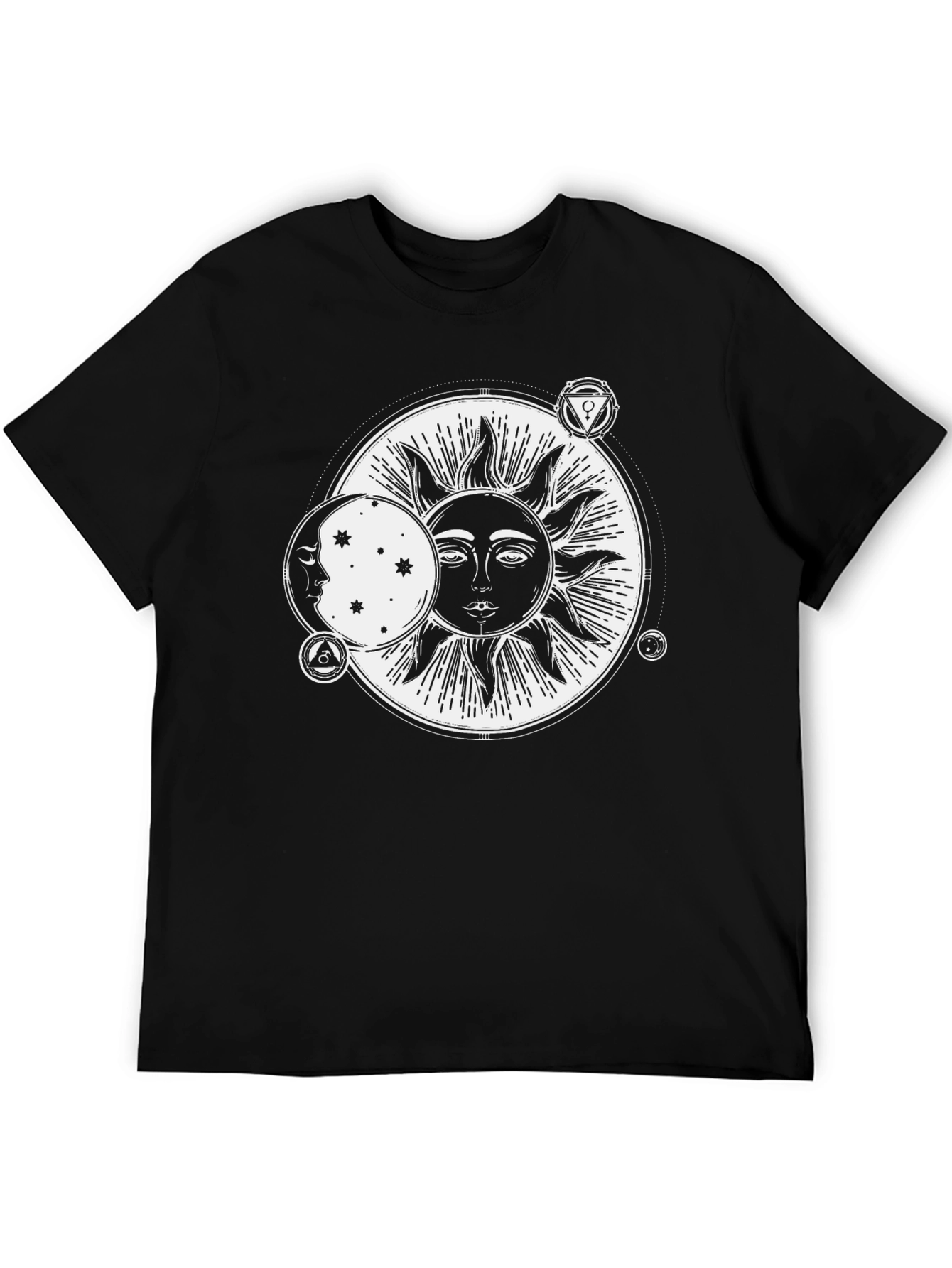 Sun & Moon Graphic Black T-Shirt