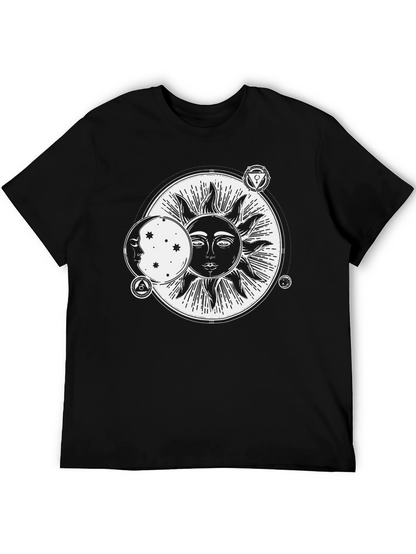 Sun & Moon Graphic Black T-Shirt
