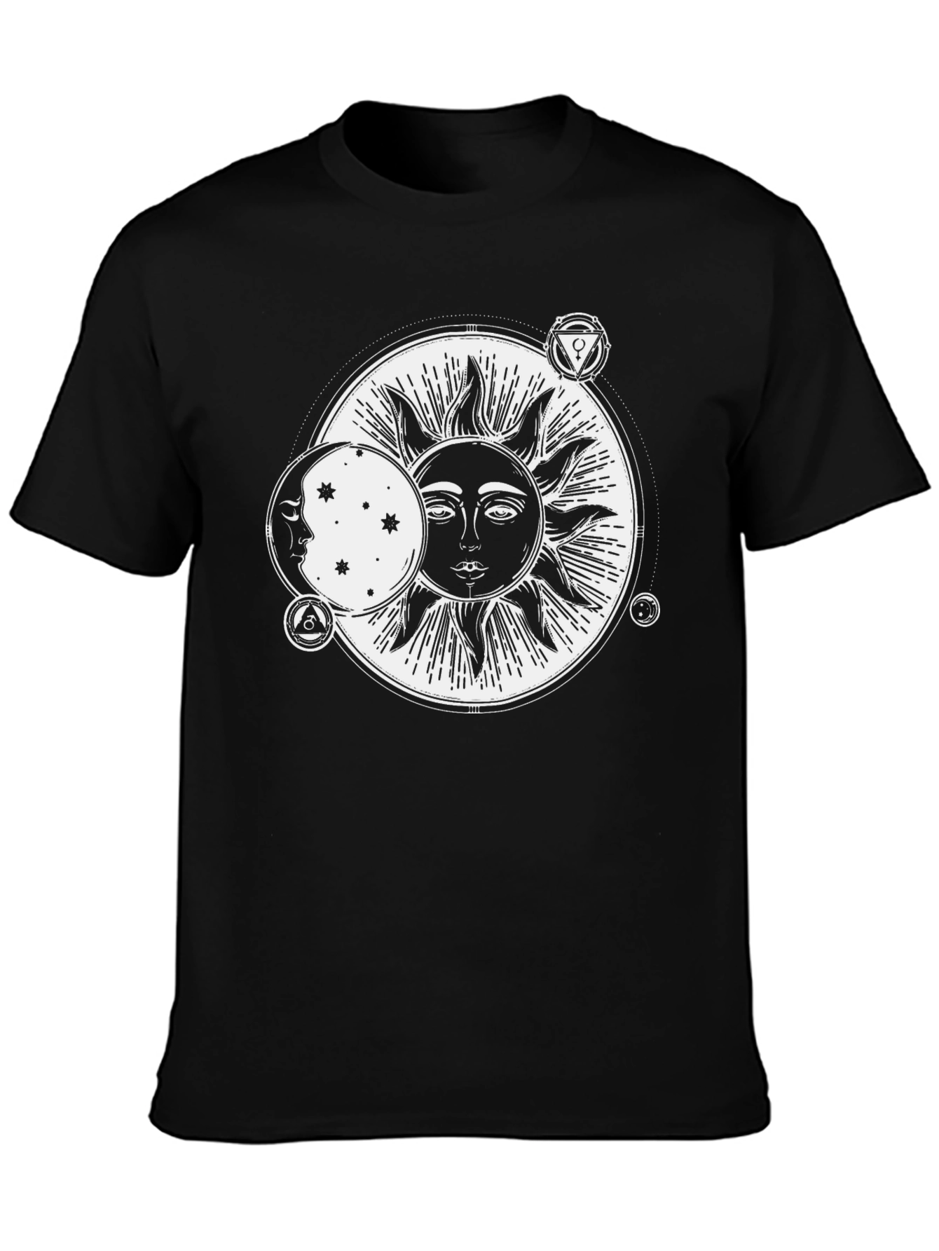 Sun & Moon Graphic Black T-Shirt
