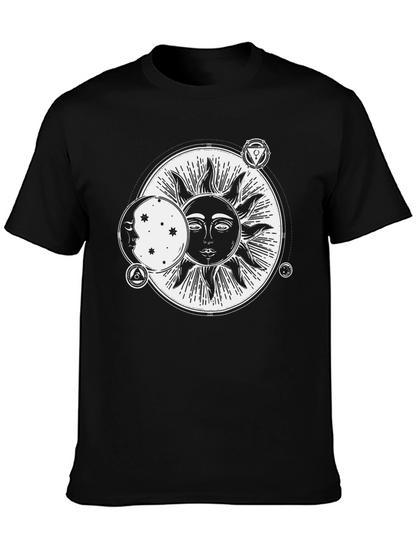 Sun & Moon Graphic Black T-Shirt