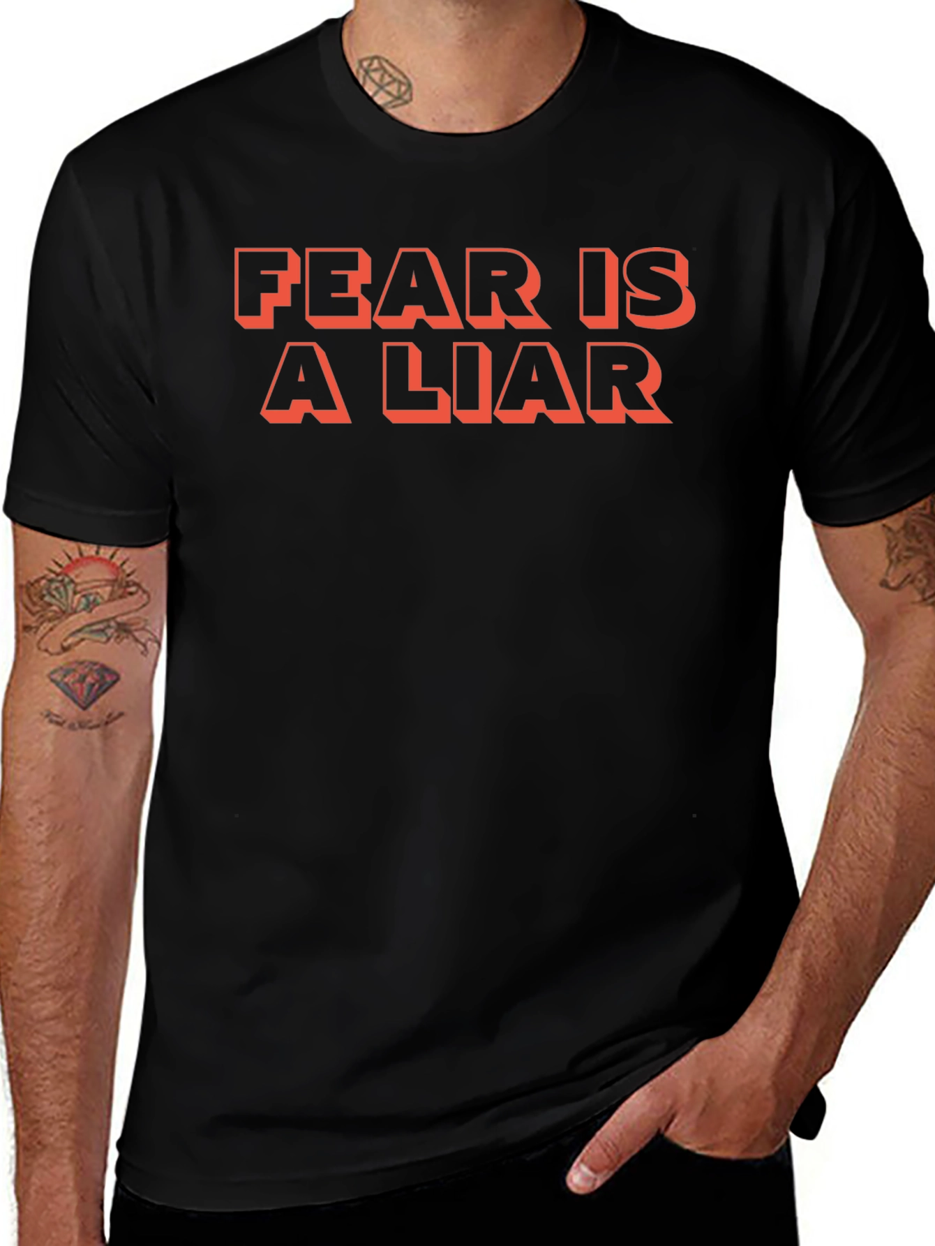 Fear Is A Liar Graphic Tee - Black