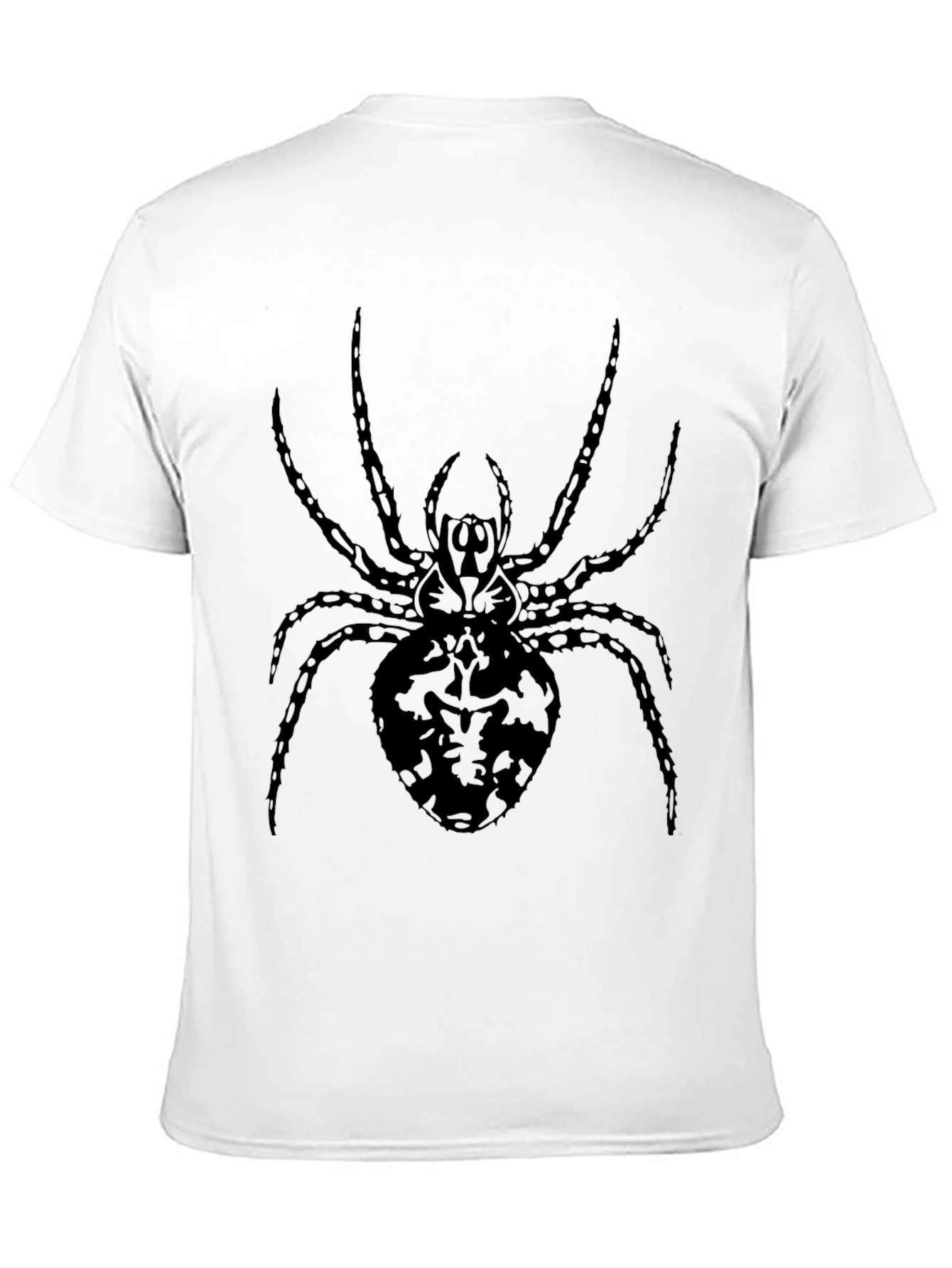 Spider Graphic Tee - Black Crew Neck T-Shirt