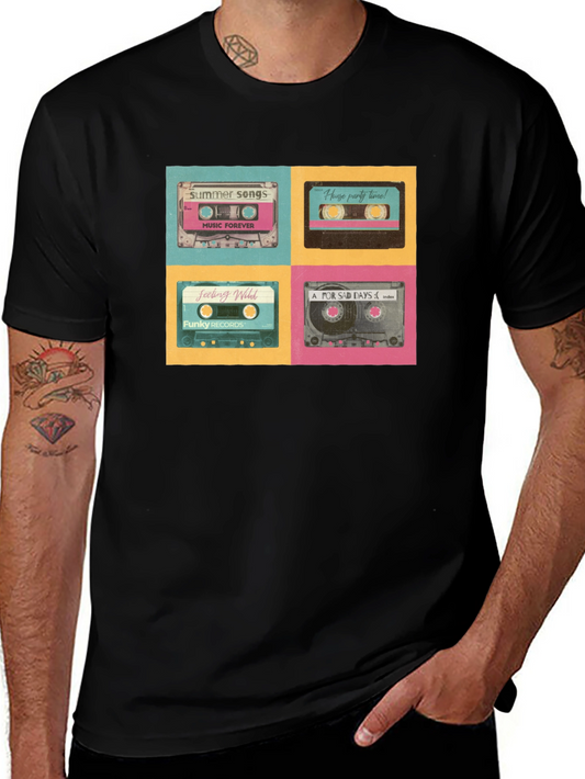 Retro Cassette Tape T-Shirt Vintage Music Lover Tee