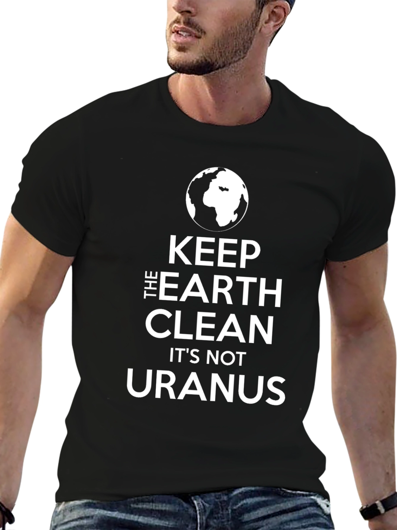 Keep The Earth Clean Black T-Shirt