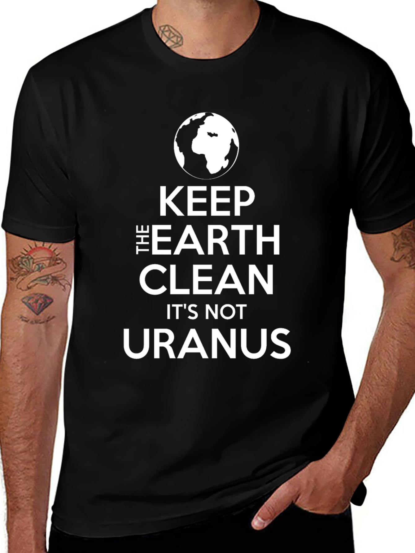 Keep The Earth Clean Black T-Shirt