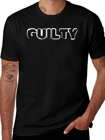 Guilty Graphic Print Black T-Shirt