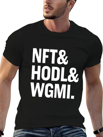 NFT HODL WGMI Black Graphic Tee