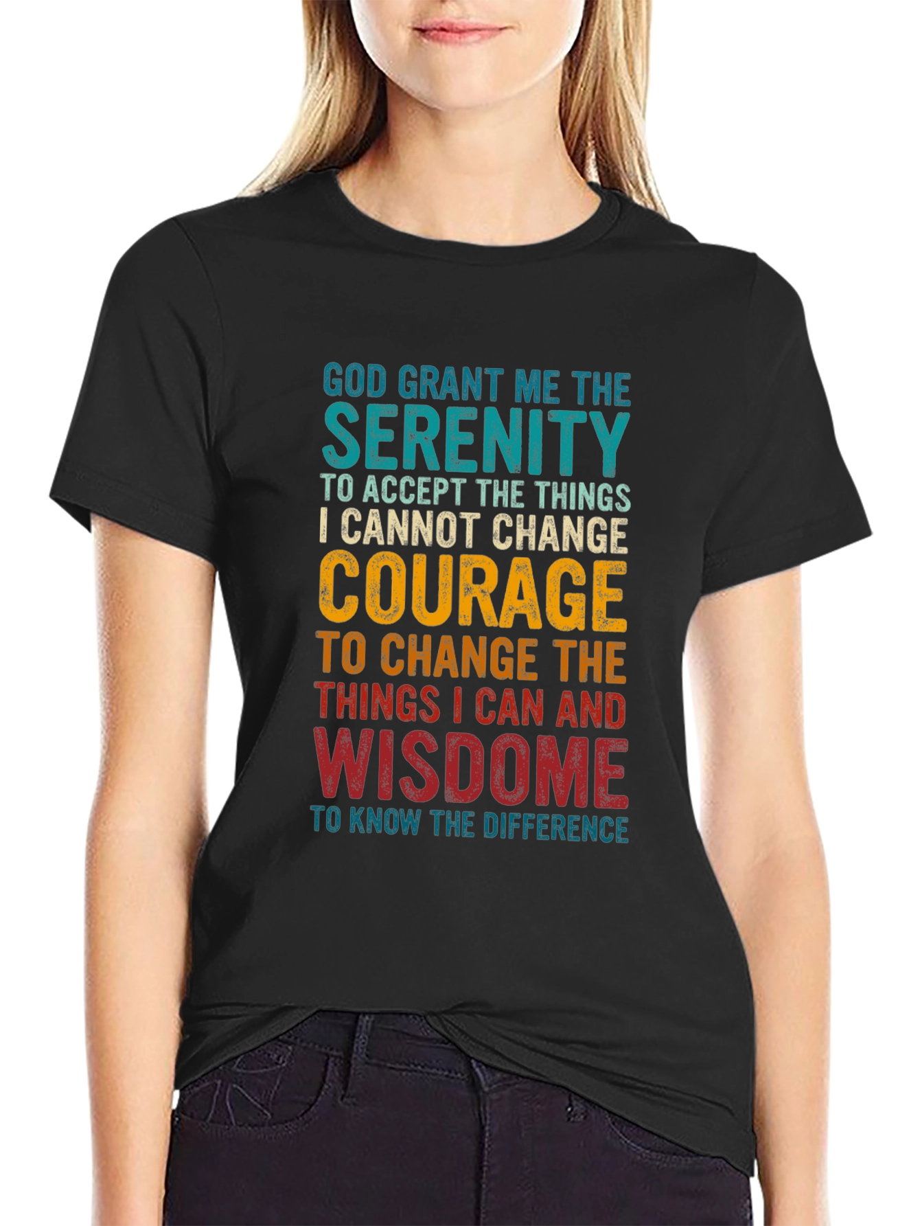 Serenity Prayer Graphic T-Shirt - Inspirational Tee