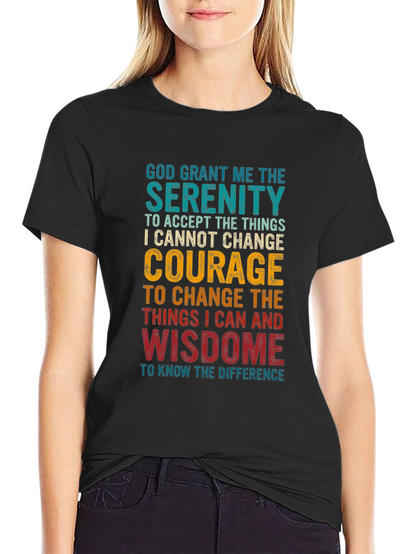 Serenity Prayer Graphic T-Shirt - Inspirational Tee