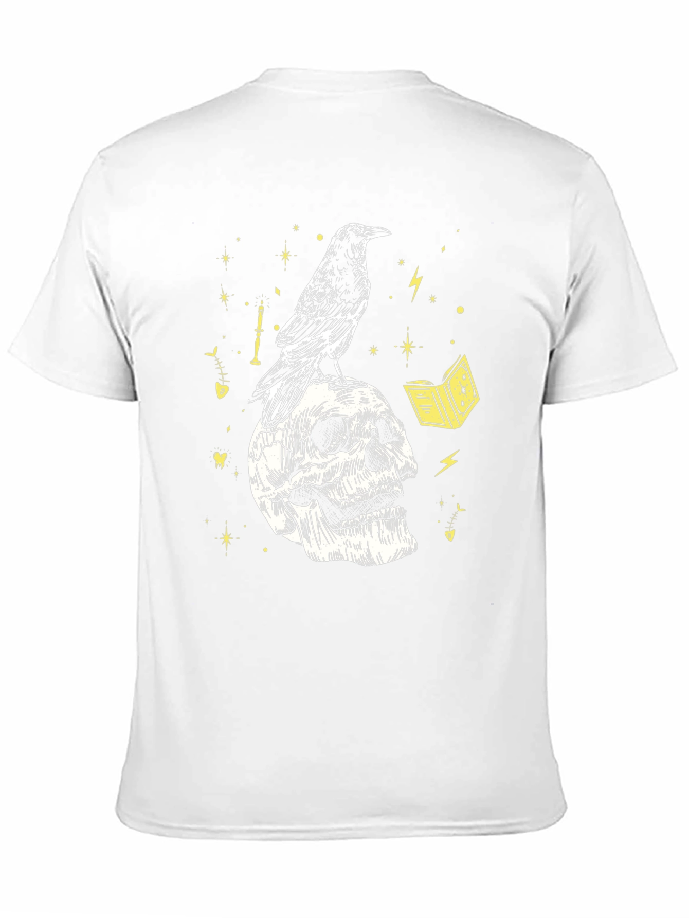 Raven Skull Graphic Tee - Dark Mystical T-Shirt
