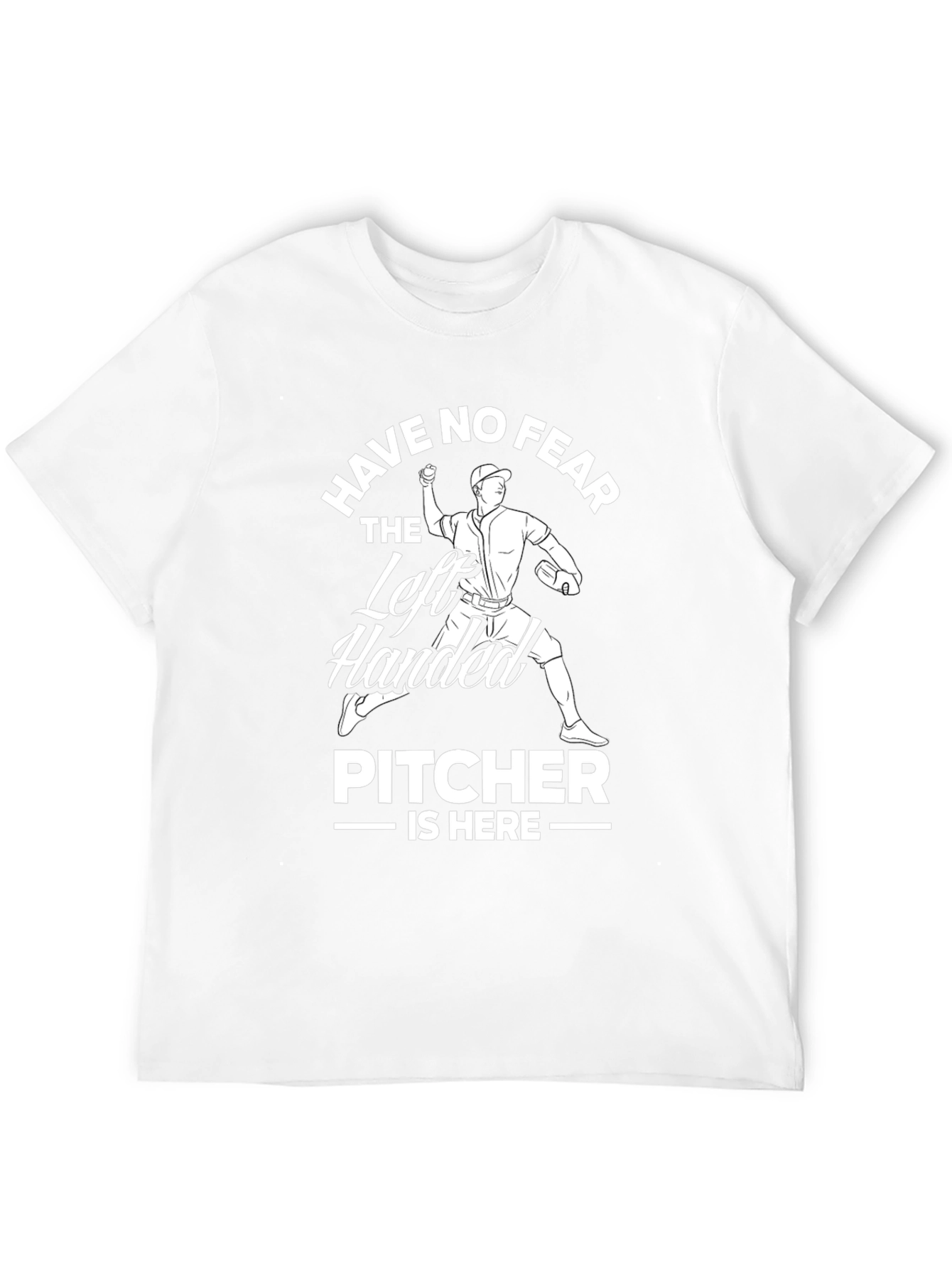 Left Handed Pitcher T-Shirt - Baseball Fearless