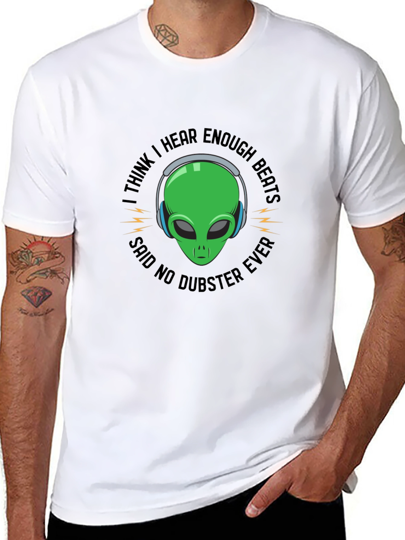 Dubstep Alien Graphic T-Shirt - Funny EDM Music Tee