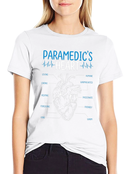 Paramedics Heart T-Shirt - Caring Humane and Warm!